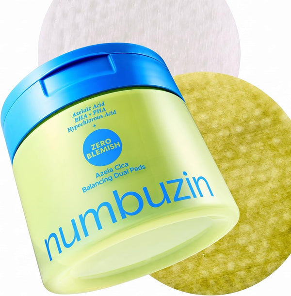 numbuzin No.0 Zero Blemish Azela Cica Balancing Dual Pads (60 Pads / 210 ml)