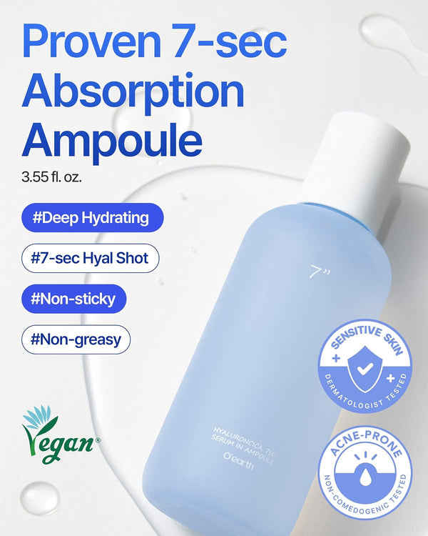 O'Earth Triple Layer Hyaluroncica 7 Second Serum in Ampoule (105ml)