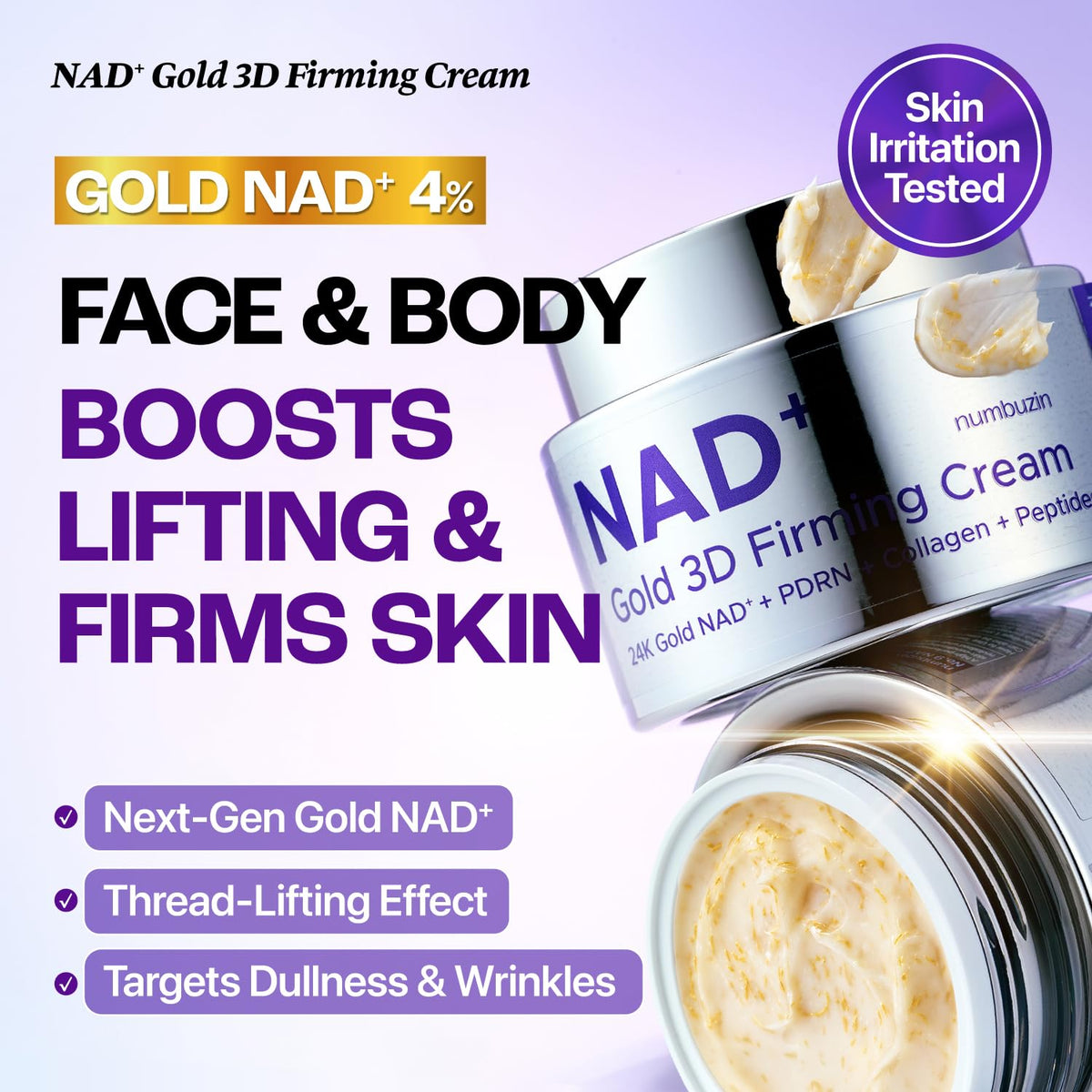 numbuzin No.9 NAD+ Gold 3D Firming Cream (50 ml / 1.69 fl oz)