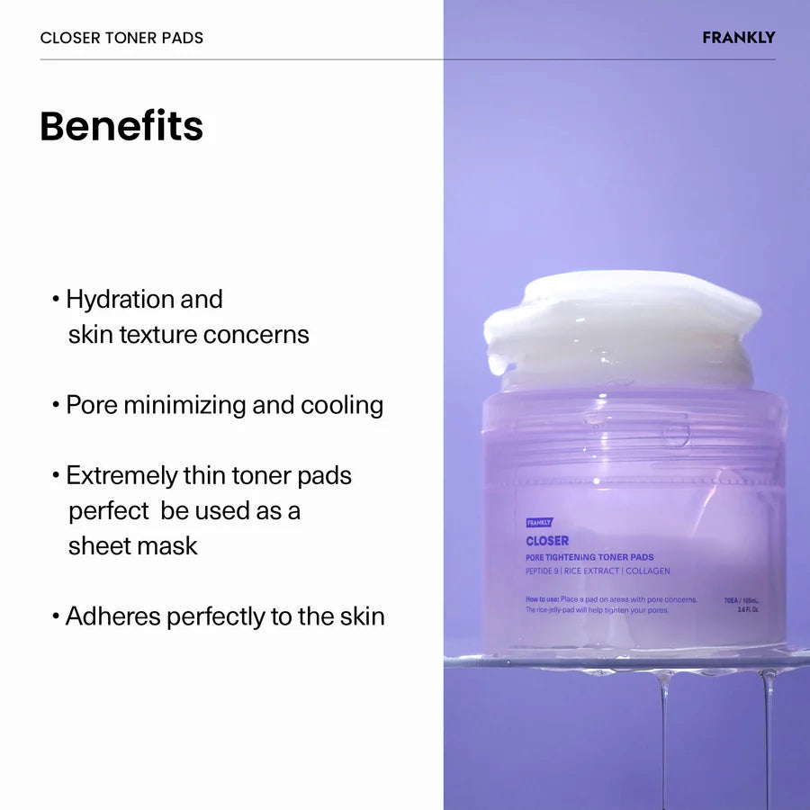 FRANKLY Closer Tightening Toner Pads