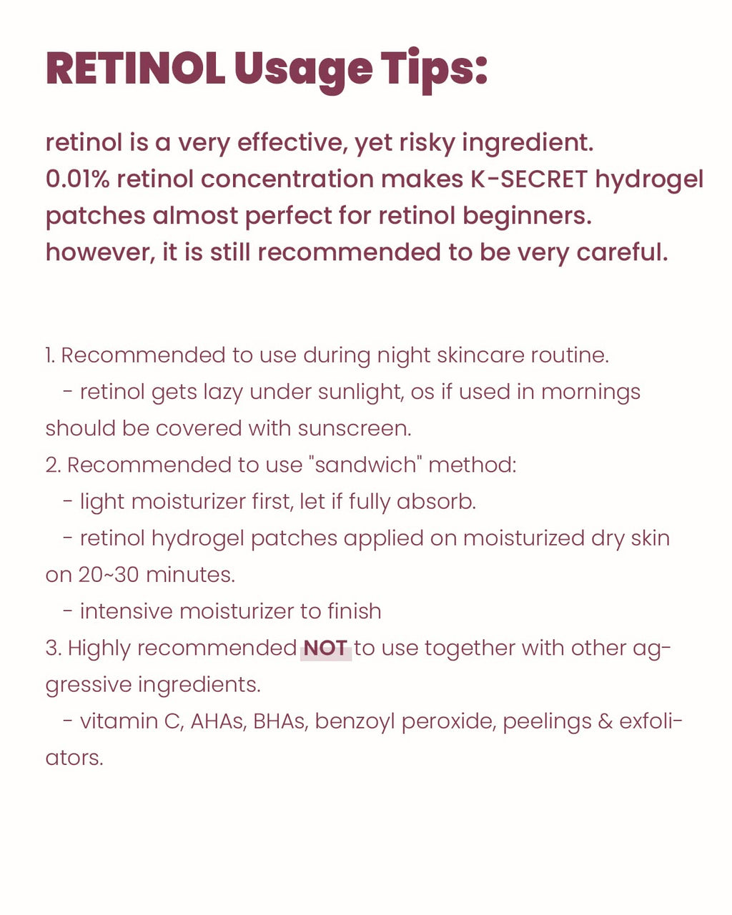 K-SECRET Retinol Eye Gels