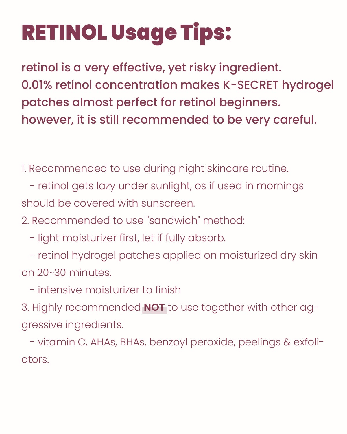 K-SECRET Retinol Eye Gels