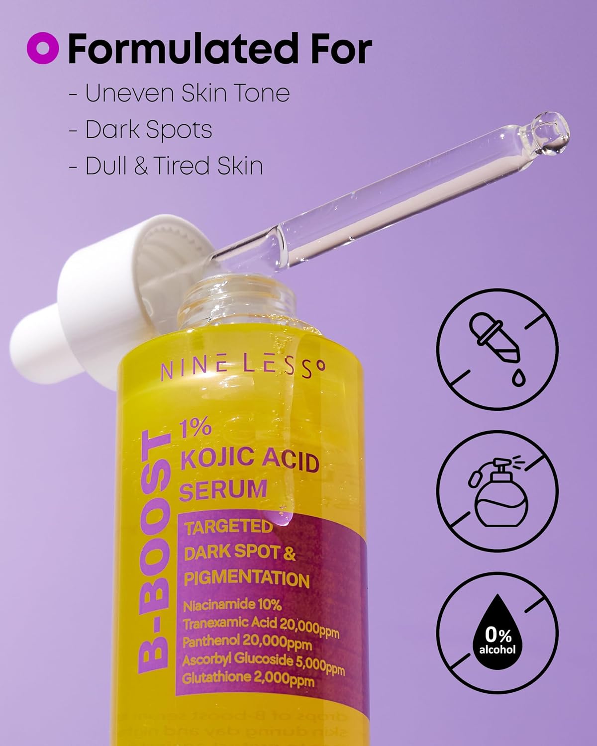 NINELESS B-Boost 1% Kojic Acid Serum 30ml