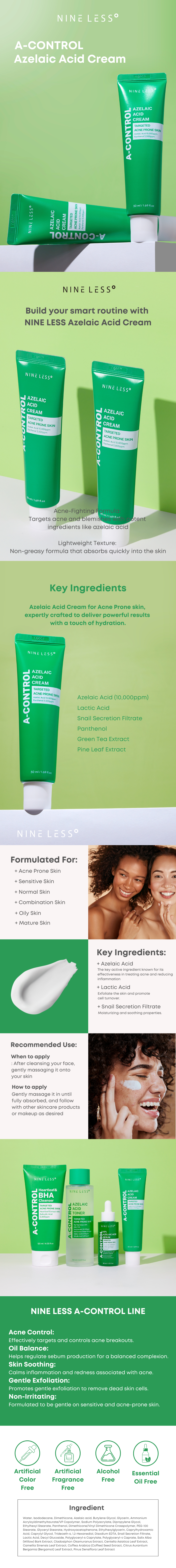 NINELESS Azelaic Acid Cream