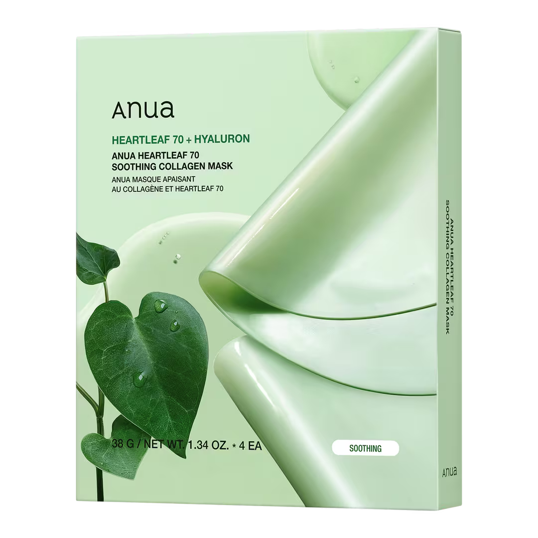 Anua Heartleaf 70 Soothing Collagen Mask 4pcs
