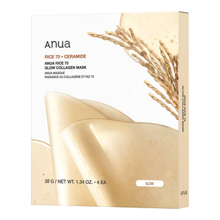 Anua Rice 70 Glow Collagen Mask 4pcs