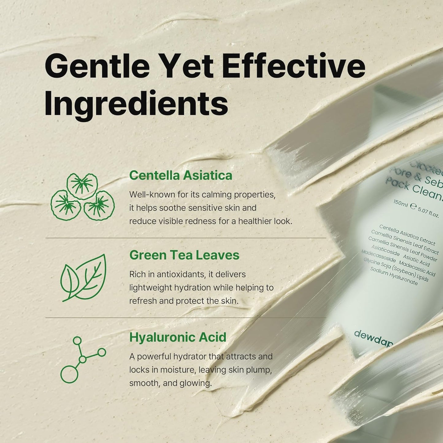 dewdap Cicatea Pore & Sebum Pack Cleanser (150 ml)